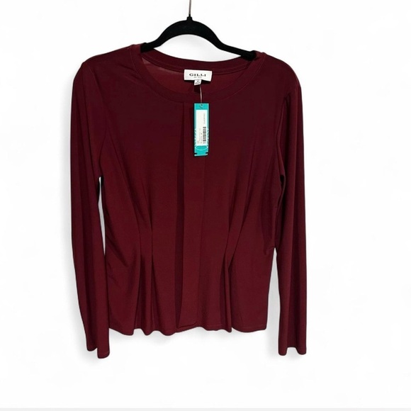 Gilli Tops - Gilli Women's Burgundy Long Sleeve Top